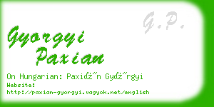 gyorgyi paxian business card